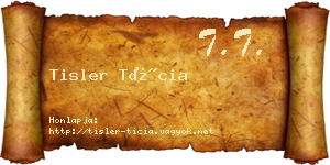 Tisler Tícia névjegykártya